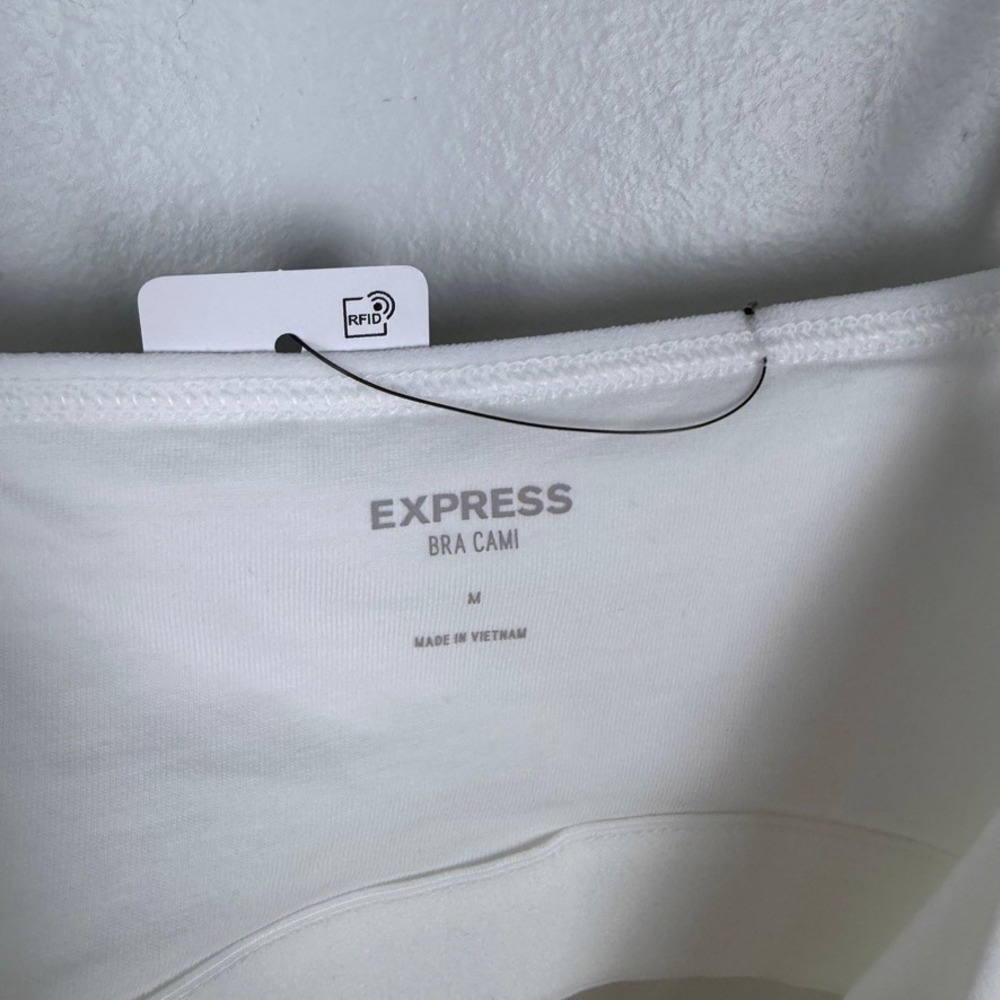Express Original Best Loved Bra Cami White Adjustable Shelf Built-In Size Medium - Picture 7 of 7